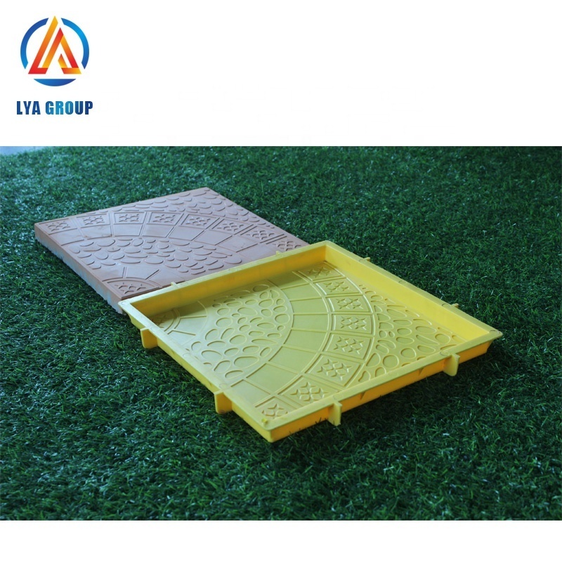 Mosaic tile round grass cement rubber concrete form moulds plastic interlocking paving paver block molds