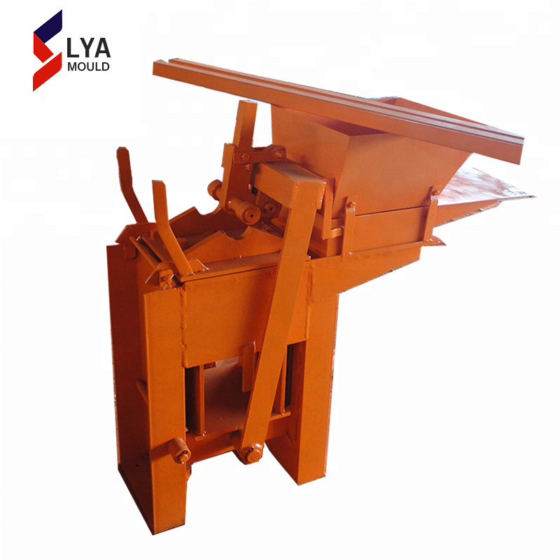 Hydraulic manual concrete hollow block paver brick making machine