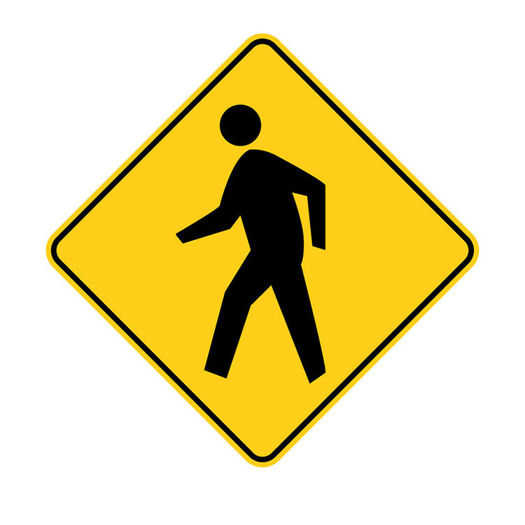 Safety Traffic Reflective LED Pedestrian Crossing Warning Road Signs