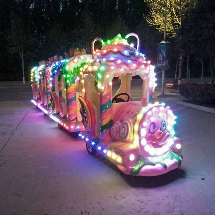 Wholesale Amusement kids hot sale train ride kids ride road train other amusement park products electric trackless train rides