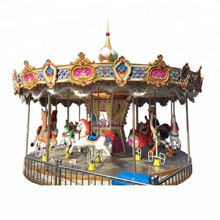 outdoor amusement rides musical mall carousel horse on trailer for sale