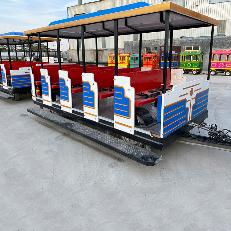 2021 hot kids amusement equipment 42 seats train ride trackless train kids electric train for sale