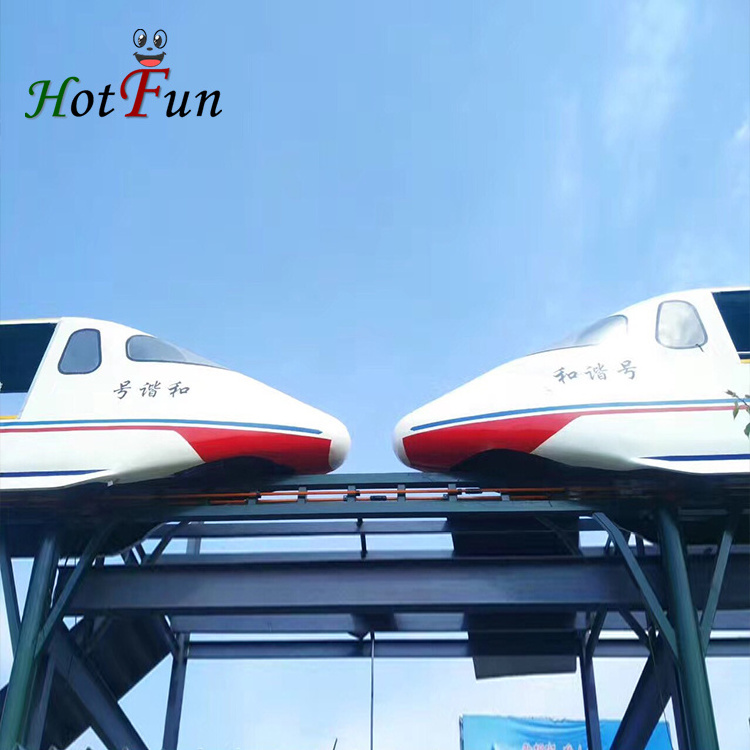 2022 Amusement park products amusement outdoor train ocean electric ride able train with track amusement park small indoor train