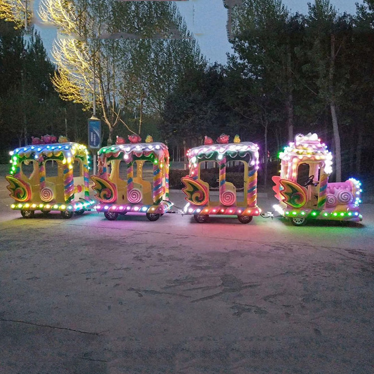 Wholesale Amusement kids hot sale train ride kids ride road train other amusement park products electric trackless train rides