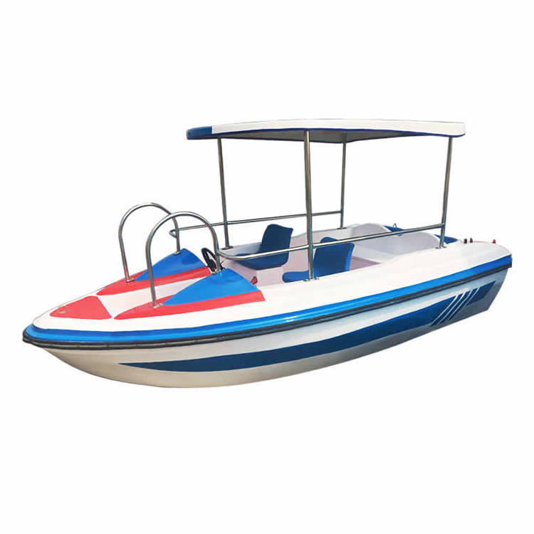 most popular water park colorful all-in-one electric boat  6 to 8 people battery boat for sale