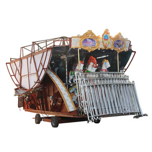 outdoor amusement rides musical mall carousel horse on trailer for sale