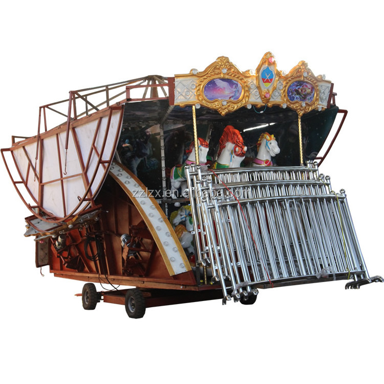 electric machine Amusement park rides manufacturer fiberglass fairground equipment chinese carousel horse for sale