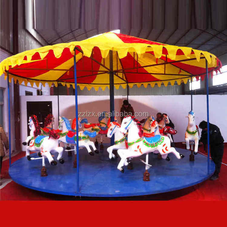 electric machine Amusement park rides manufacturer fiberglass fairground equipment chinese carousel horse for sale