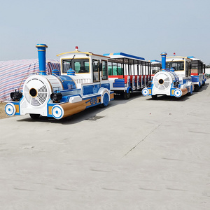 2021 hot kids amusement equipment 42 seats train ride trackless train kids electric train for sale