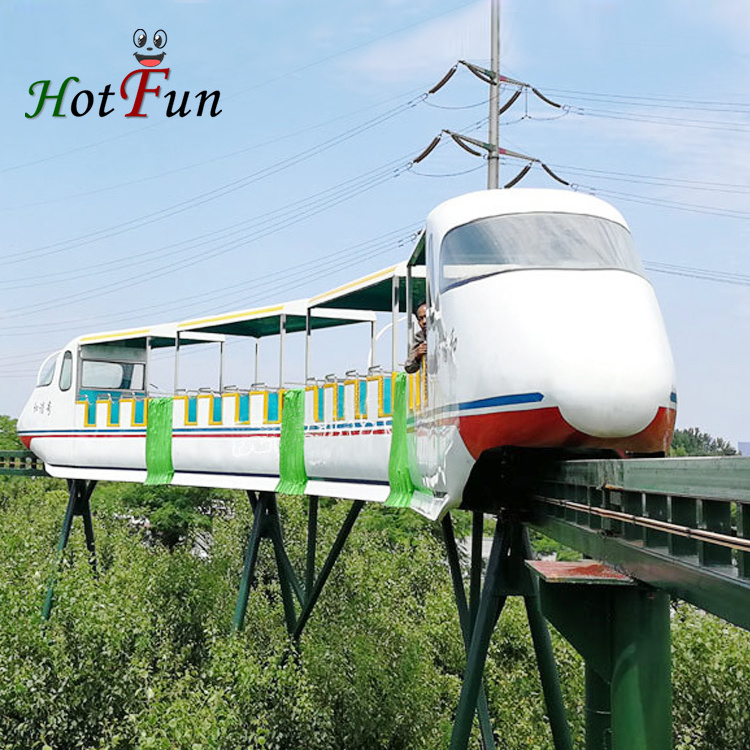 2022 Amusement park products amusement outdoor train ocean electric ride able train with track amusement park small indoor train