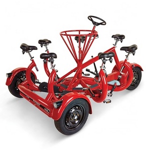 Sightseeing Renting Pedal Powered 7 Riders Quadricycle Tandem Conference Party Bike