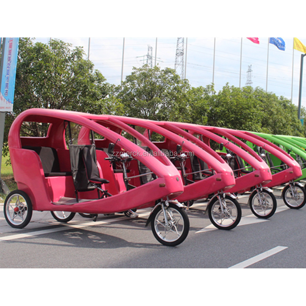 Electric Motorized 2 Seat Passenger Bike 3 wheel Electric Bike Taxi For Sale