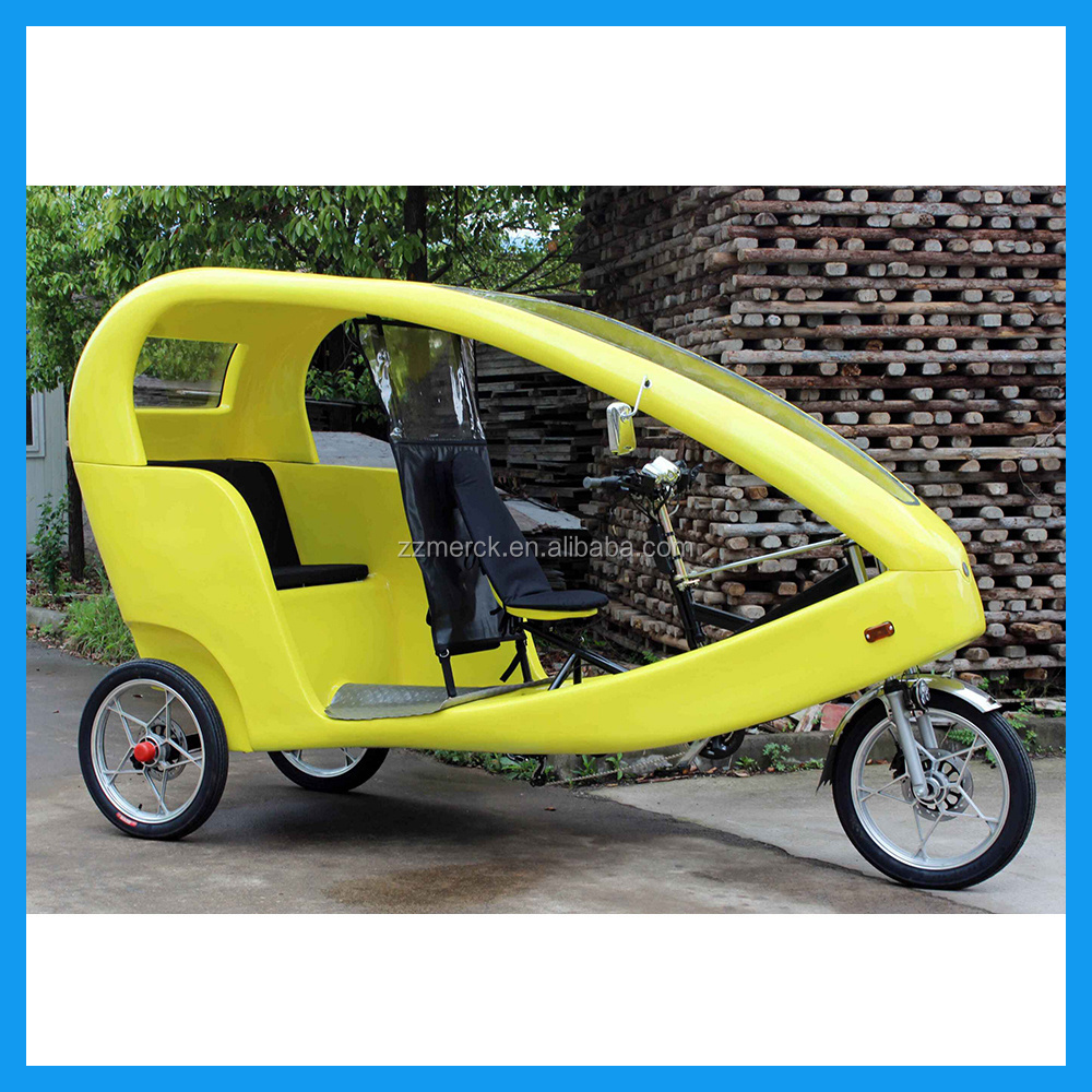 Electric Motorized 2 Seat Passenger Bike 3 wheel Electric Bike Taxi For Sale