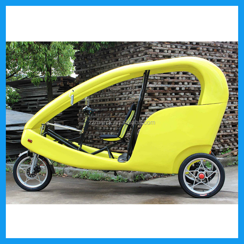 Electric Motorized 2 Seat Passenger Bike 3 wheel Electric Bike Taxi For Sale