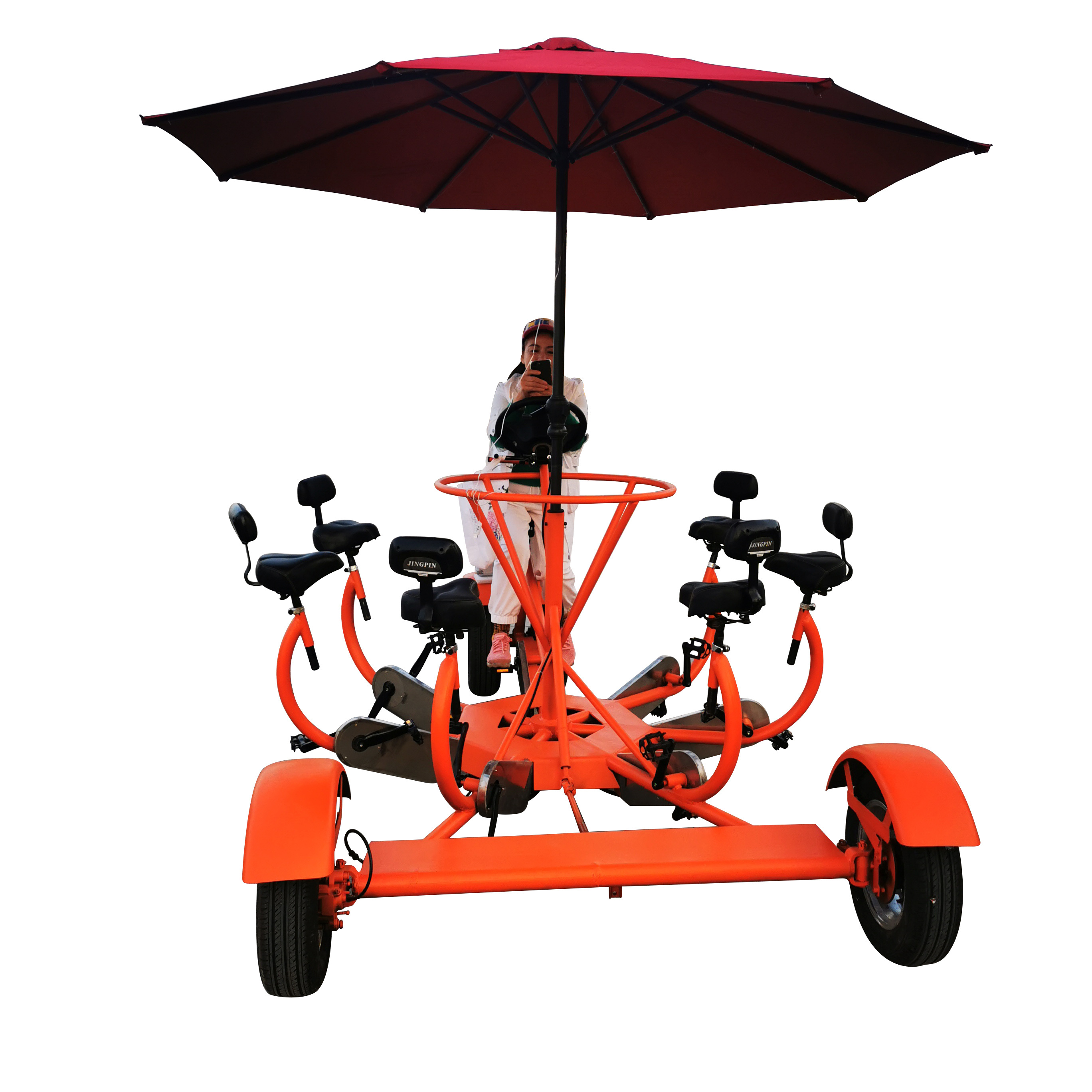 Mobility Business Renting 7 Seaters Conference Bike Multi-person Party Bike Pedal Pub Quadricycle