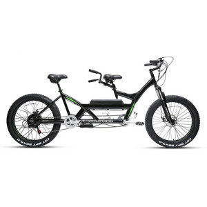 2 Seats Outdoor Cruiser Fat Tire Bicycle Two Wheeled Tandem Road Bike With 250W Motor