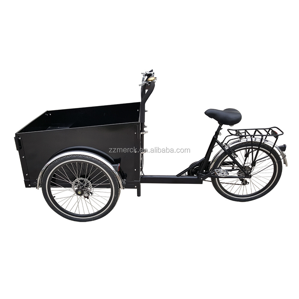 OEM Design Big Front Loading Basket Electric Family Cargo Bike with Door and Lock