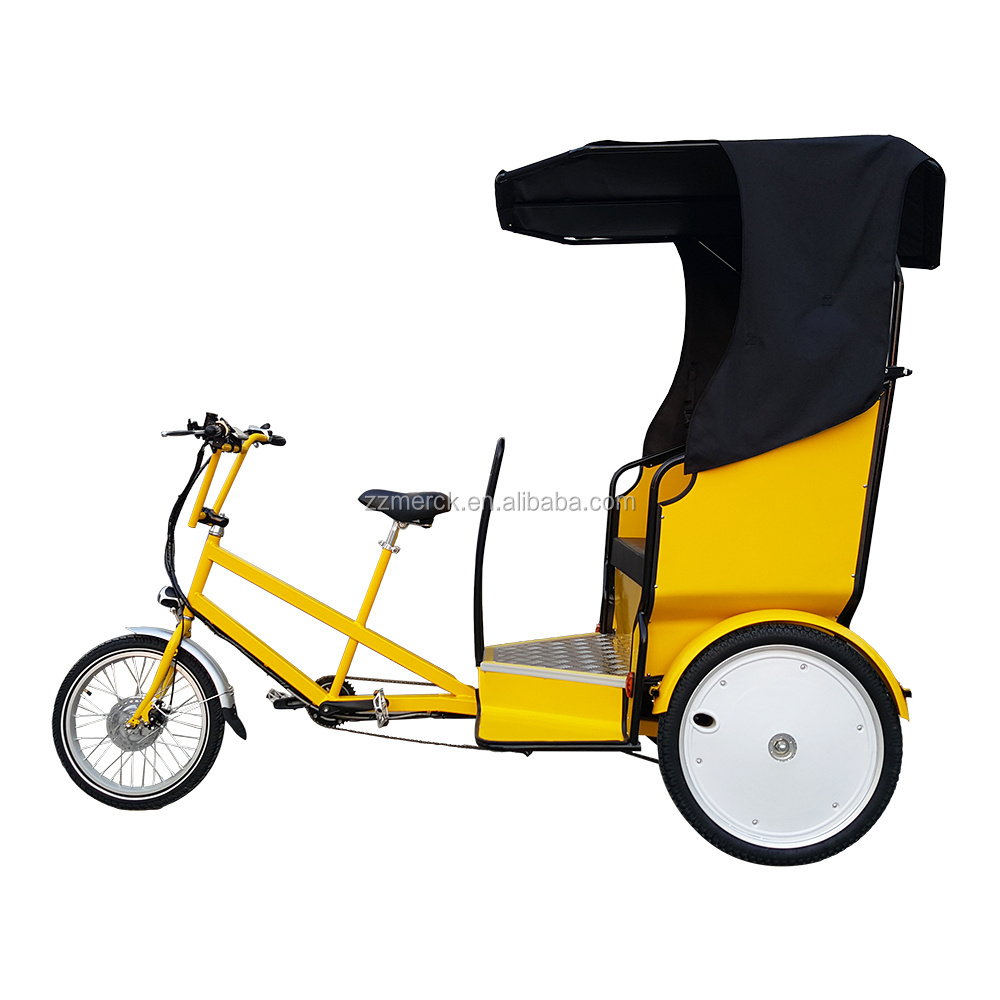 Public Passenger Transport 48v 500w Motorized 3 Wheels Bicycle Electric Pedicab for Sale