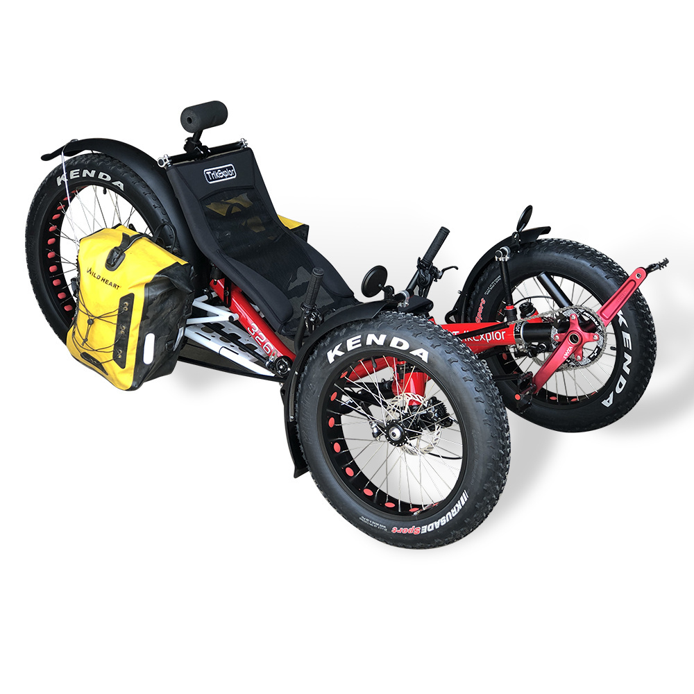 Free Shipping Beach Cruiser 500watt Motor Electric Fat Tad Tadpole Recumbent Tricycle Trike