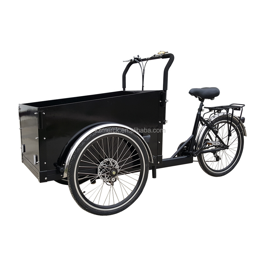 OEM Design Big Front Loading Basket Electric Family Cargo Bike with Door and Lock