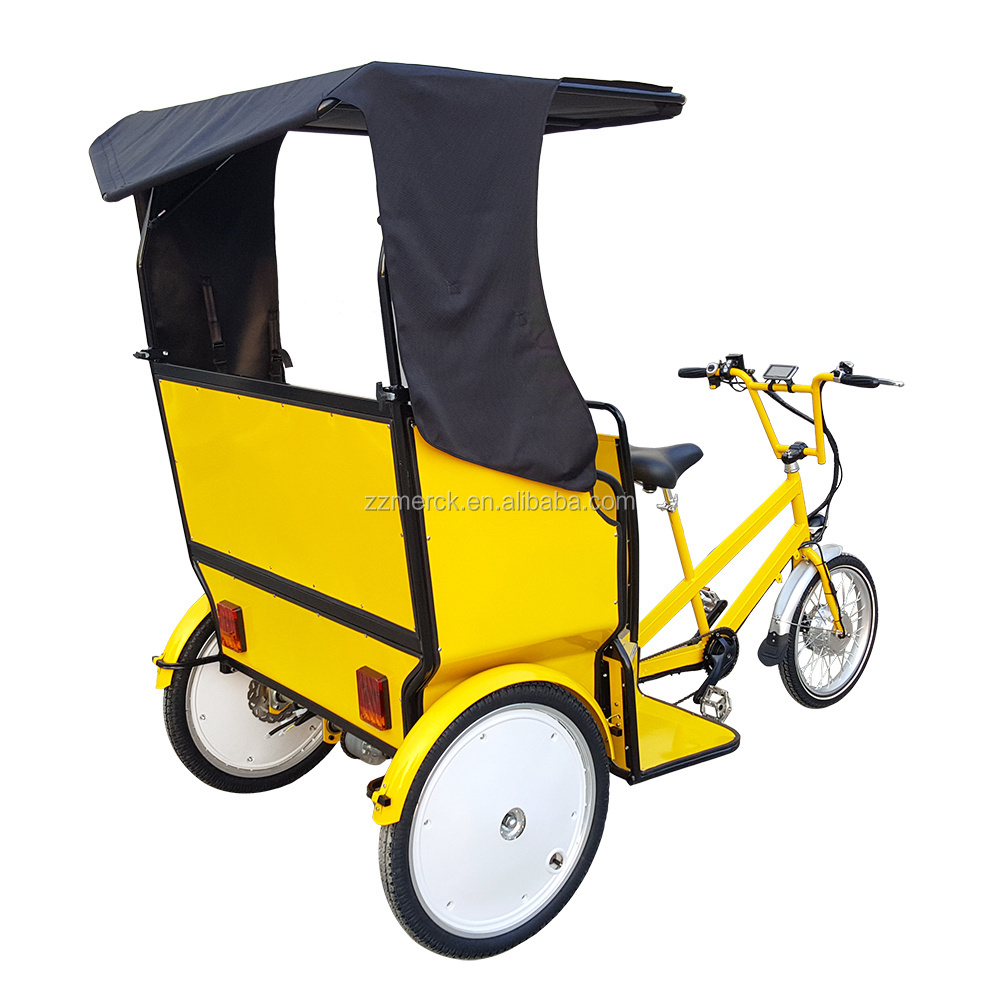 Public Passenger Transport 48v 500w Motorized 3 Wheels Bicycle Electric Pedicab for Sale