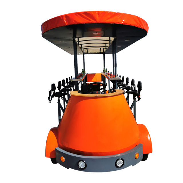 Factory Wholesale 15 Person 15 Seaters Group 4 Wheel Pedal Pub Electric Beer Party Bike