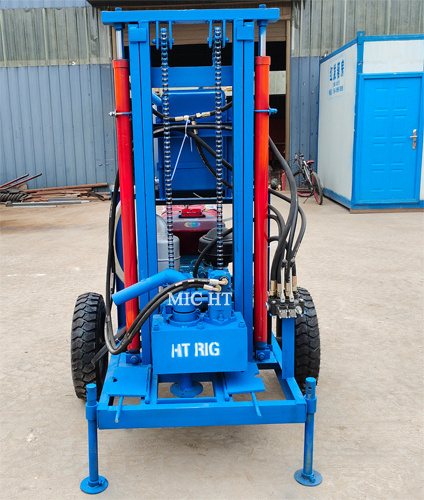 150M Small Portable Mini Mobile Hydraulic Borehole Water Well Drilling Rig For Sale