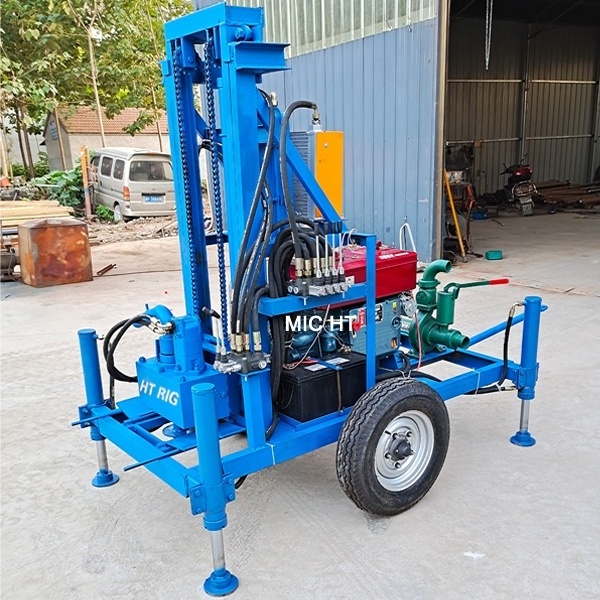 Diesel Hydraulic Borehole Water Well Drilling Rig China Supplier Mini Price /Small Portable Water Well Drilling Machine For Sale