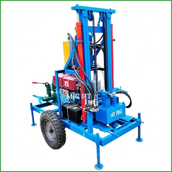 Portable Diesel Engine Borehole Water Well Drilling Rig Machine Wholesale Water Borehole Drilling Rig