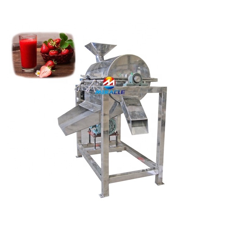 High efficiency fruit and vegetable pulper double channel mango pulp making pineapple strawberry juice machine