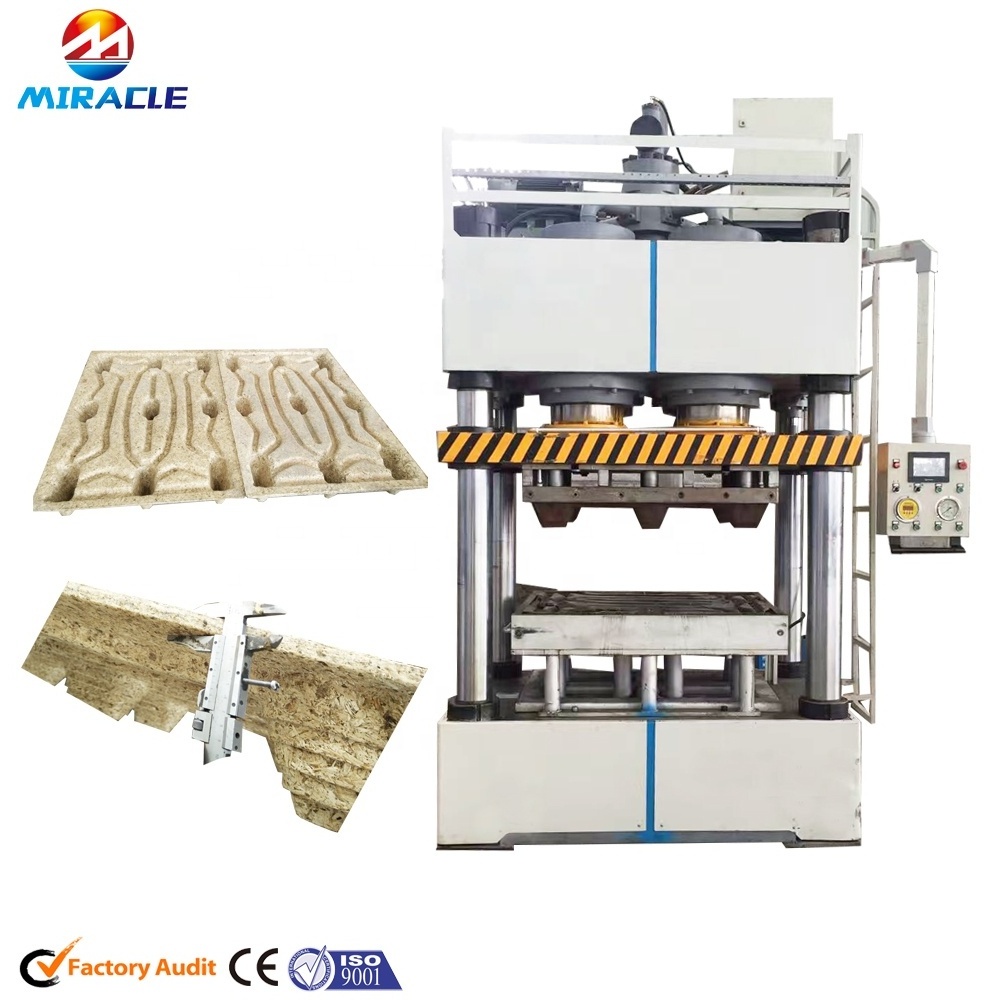 Hydraulic hot press wooden pallet/compressed wood pallet making machine from wood process line