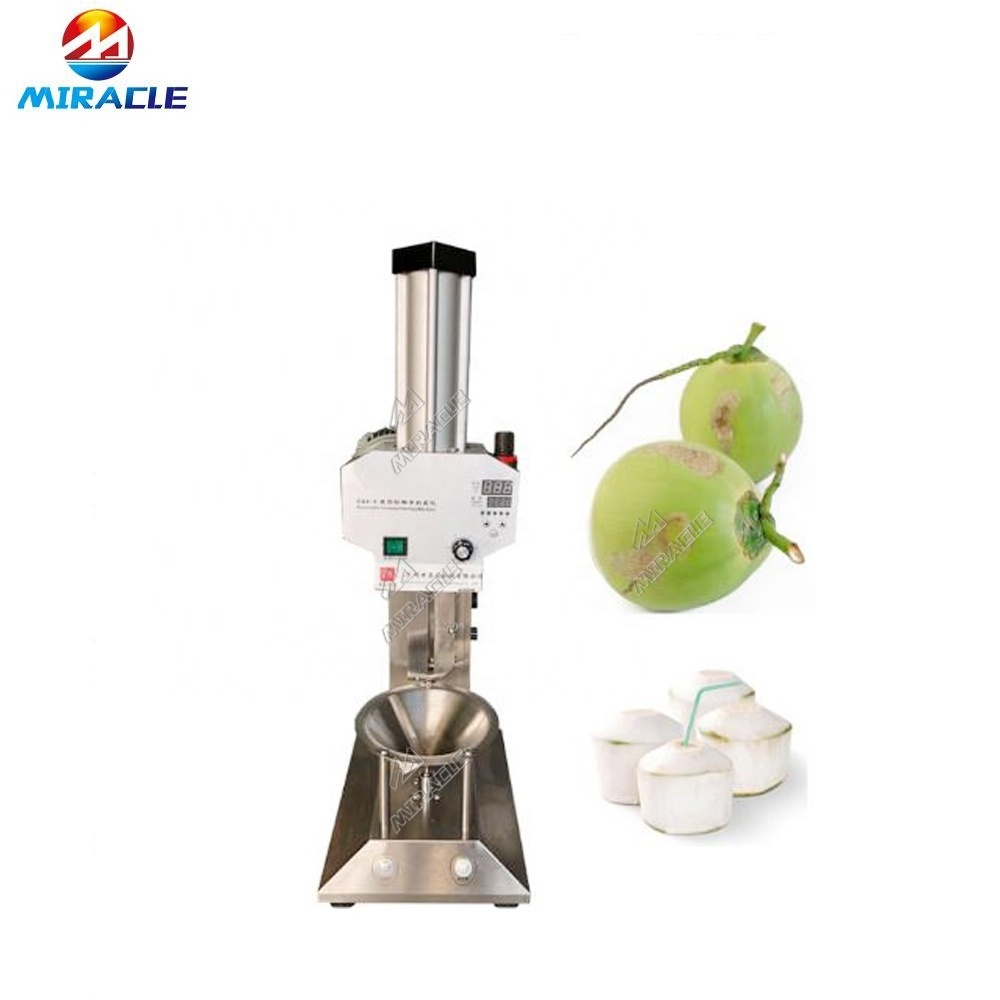 Stainless steel fresh coconut green skin peeling machine and coconut surface trimming machine