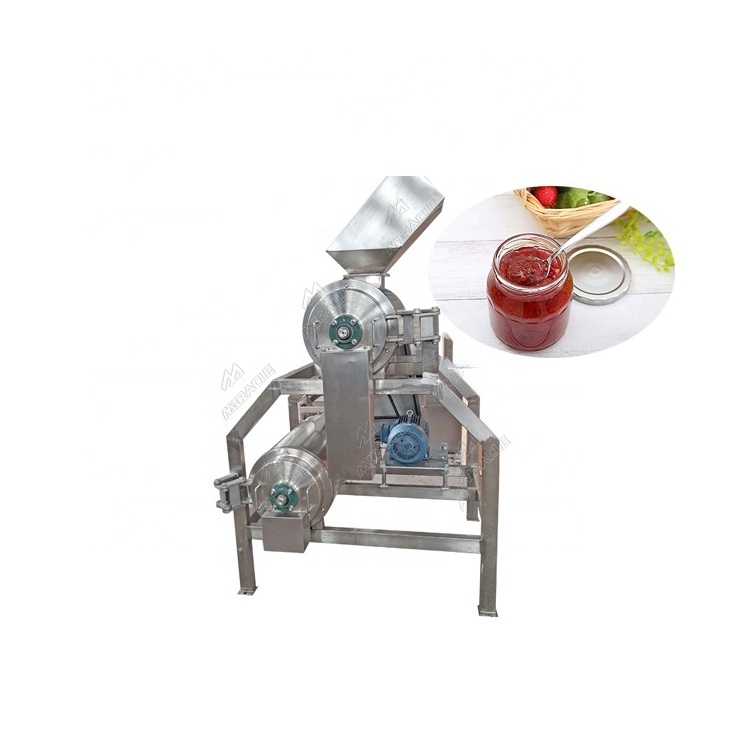 High efficiency fruit and vegetable pulper double channel mango pulp making pineapple strawberry juice machine