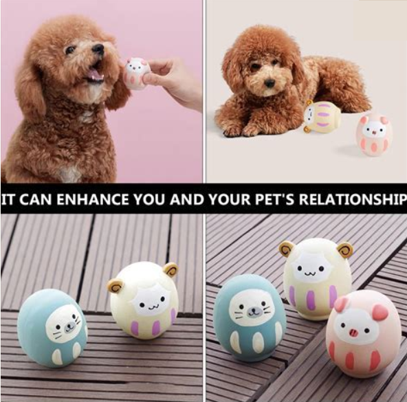 Custom Lovely egg shape toy set pet toys squeaky Latex soft rubber dog cat toy for small animals