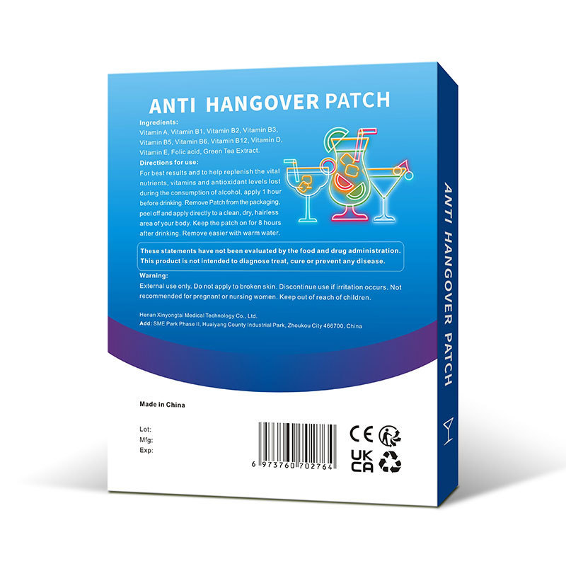 MQ Health Care Quick Sobriety Break Down Alcohol Convenient and Effective Hangover Patch