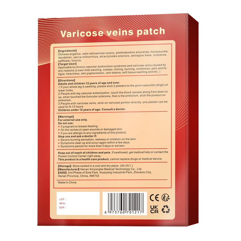 Good Effect MQ brand health care products supplies Chinese plaster varicose treatment veins patches