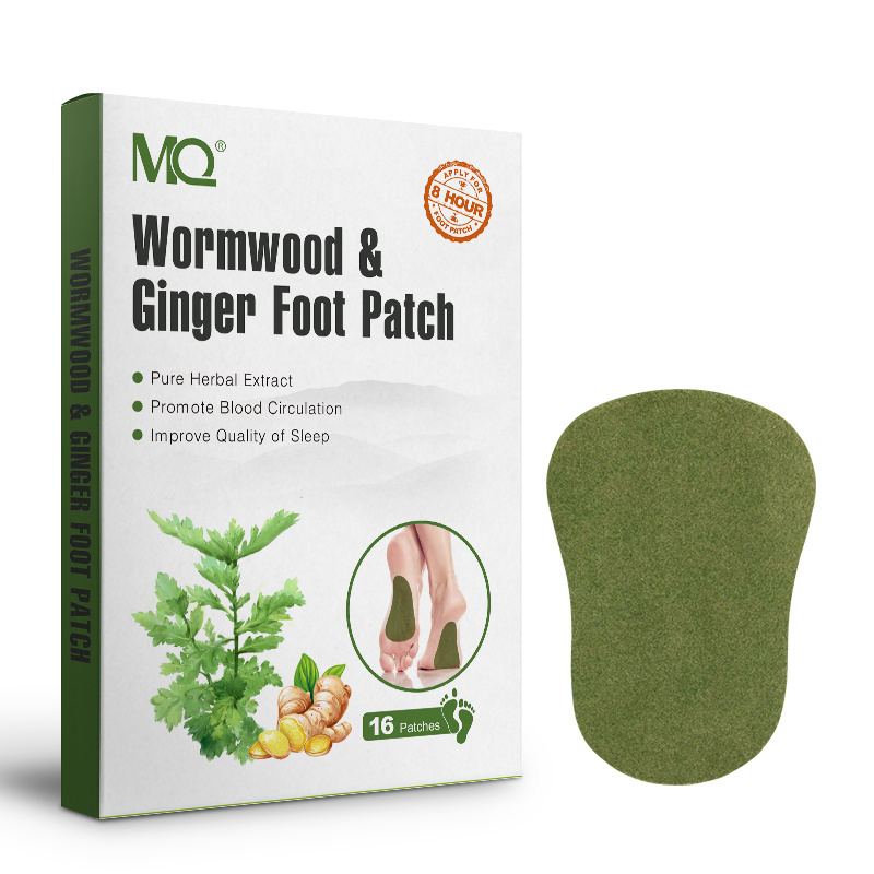 High quality wormwood ginger foot patch health care reduce moisture detox ginseng foot patches