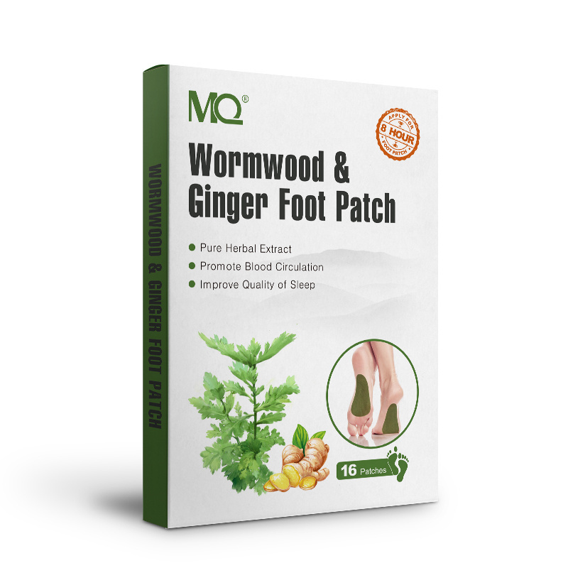 High quality wormwood ginger foot patch health care reduce moisture detox ginseng foot patches