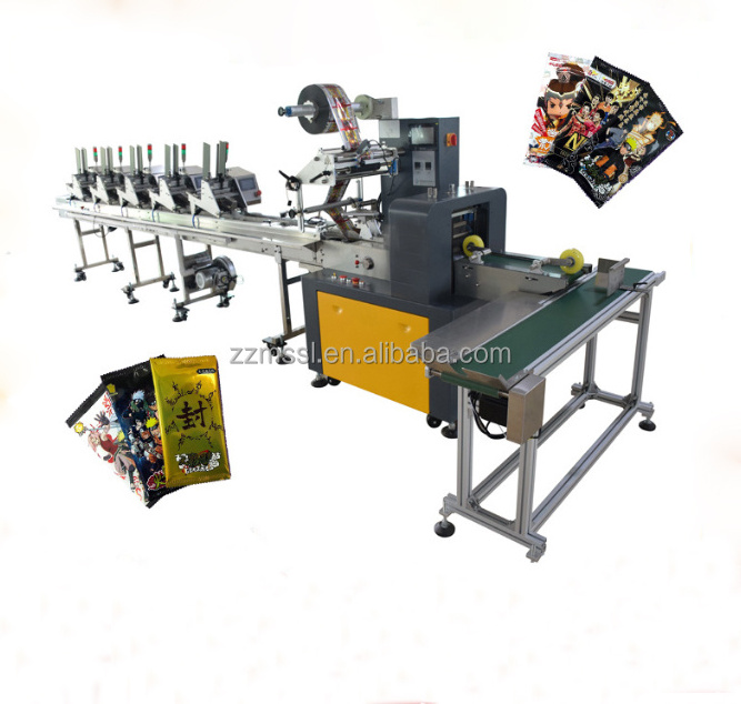 Card Pillow Packing Machine Card Plastic Paper Packing Machine Flow Wrapping Machine For Sorted Cards Collection