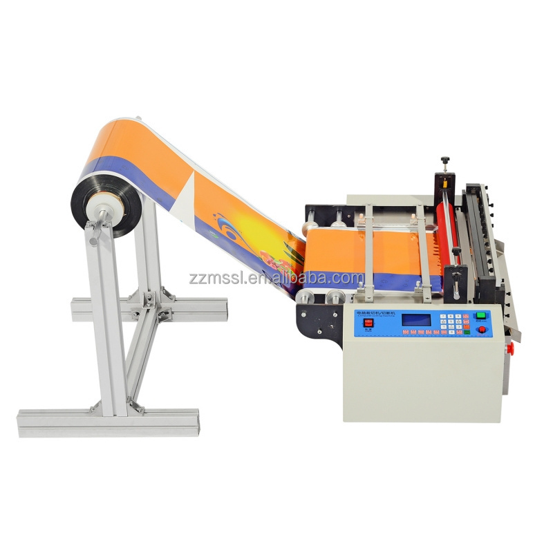 Plastic Film Cross Cutting Roll to Sheet Cutter Machine Paper Non Woven Cloth Small Electric Plastic Roll Cutter for Restaurant