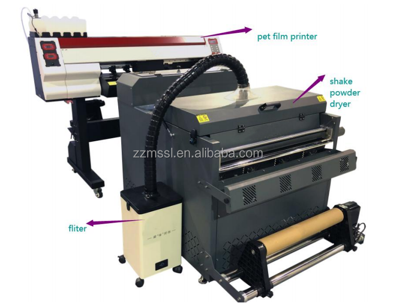 White Ink Direct To Film Printer Plastisol Offset Heat Transfer Inkjet Printing Machine Dtf Printer With Shaker And Dryer