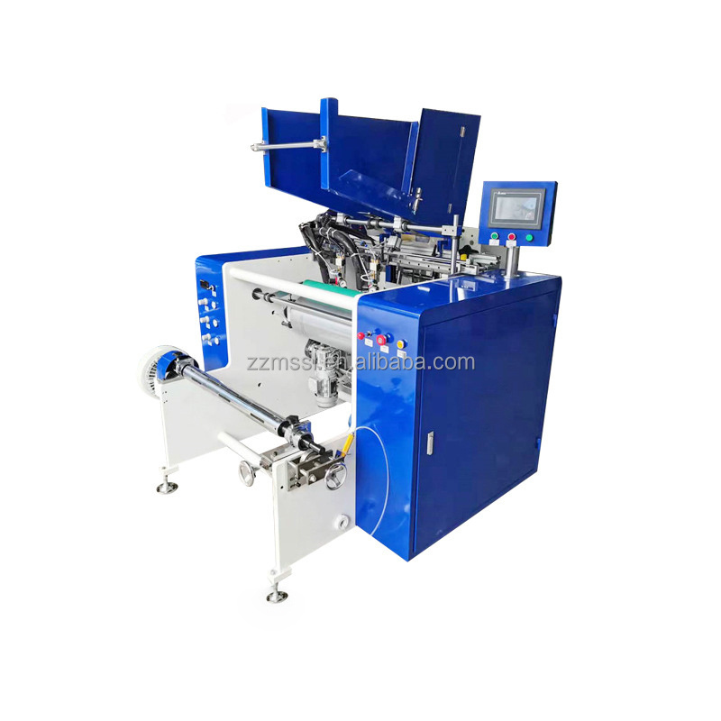 Fully Automatic Aluminium Foil Roll Rewinder Machine Aluminum Stretch Cling Film Foil Roll Rewinding Machine