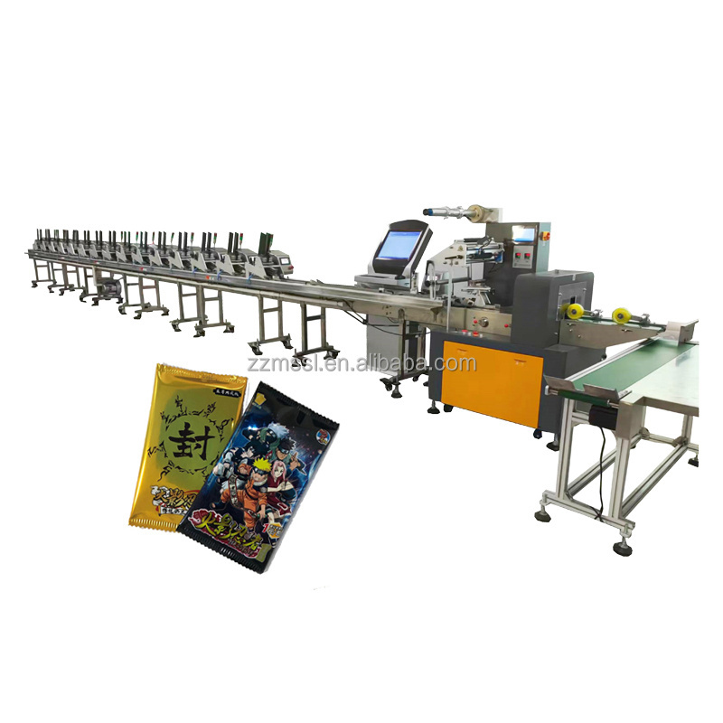 Card Pillow Packing Machine Card Plastic Paper Packing Machine Flow Wrapping Machine For Sorted Cards Collection