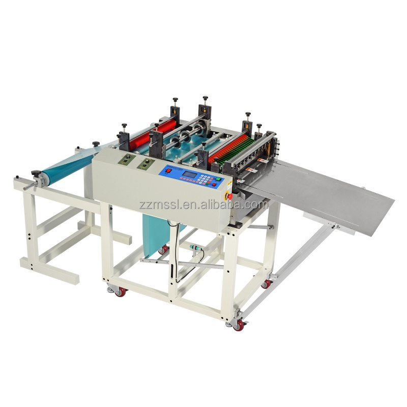 Plastic Film Cross Cutting Roll to Sheet Cutter Machine Paper Non Woven Cloth Small Electric Plastic Roll Cutter for Restaurant