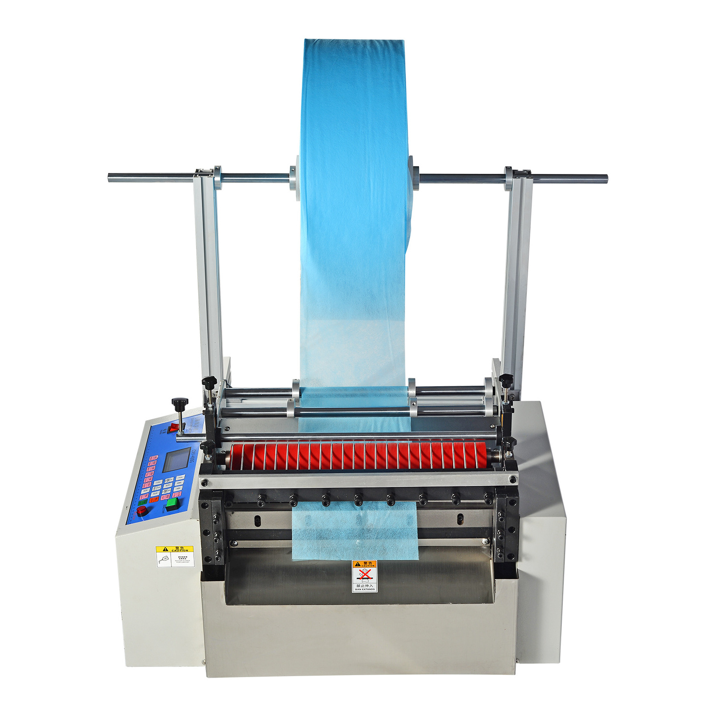 High Efficiency Automatic Blue Non-Woven Bubble/Film Packaging Film/ Desktop Charged Eye Roll Into Sheet Cutting Machine