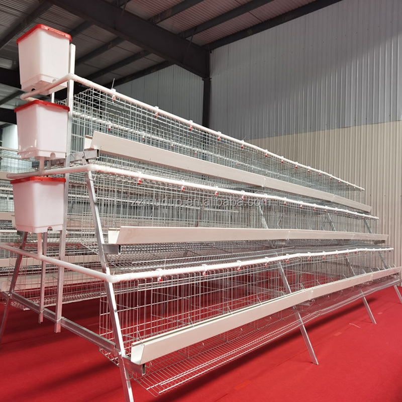 A Type 3 Tier 96 Chick Hen Breeding Cages Poultry Farm Layer Chicken Cage