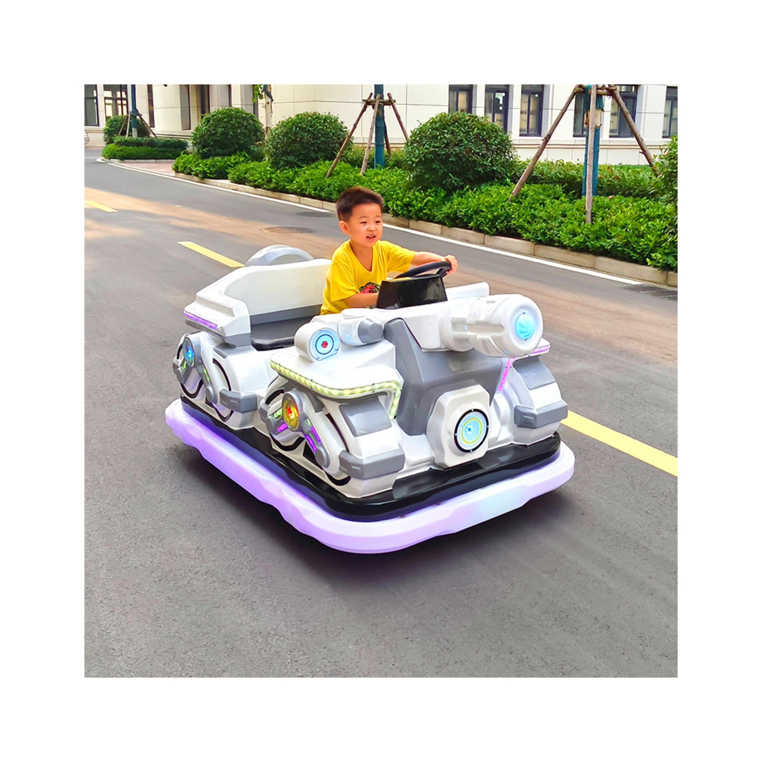 Square light amusement car park stalls new two-person bumper car parent-child outdoor commercial children's electric play