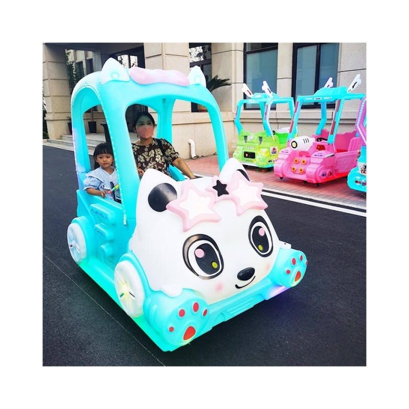 Square Gabon car light cat timing remote control manufacturers direct sales bumper car panda pleasure car project equipment