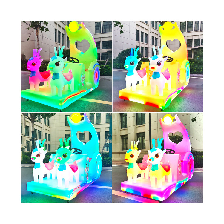 New cartoon shape rabbit elephant dinosaur luminous car square park shopping mall scenic spot parent-child bumper car