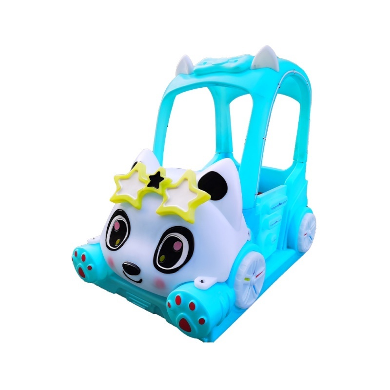 Square Gabon car light cat timing remote control manufacturers direct sales bumper car panda pleasure car project equipment